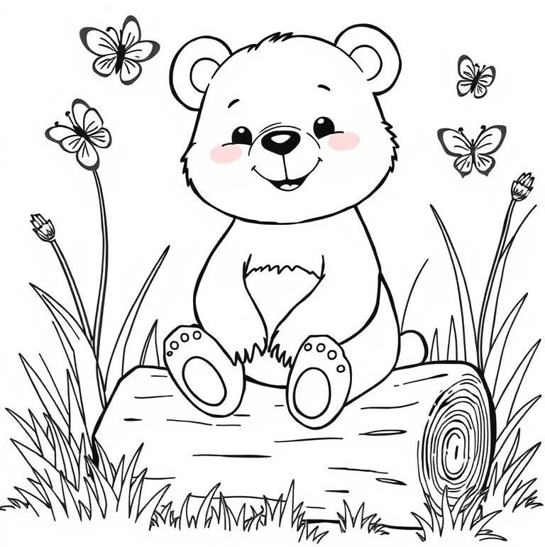 20 bức tranh tô màu chú gấu amp;#34;siêu dễ thươngamp;#34;, giúp bé chơi vui và phát triển trí tưởng tượng - 7