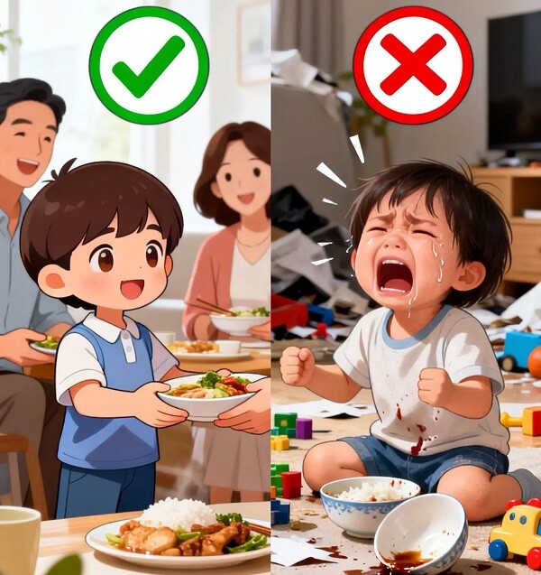 Quy tắc trên bàn ăn.