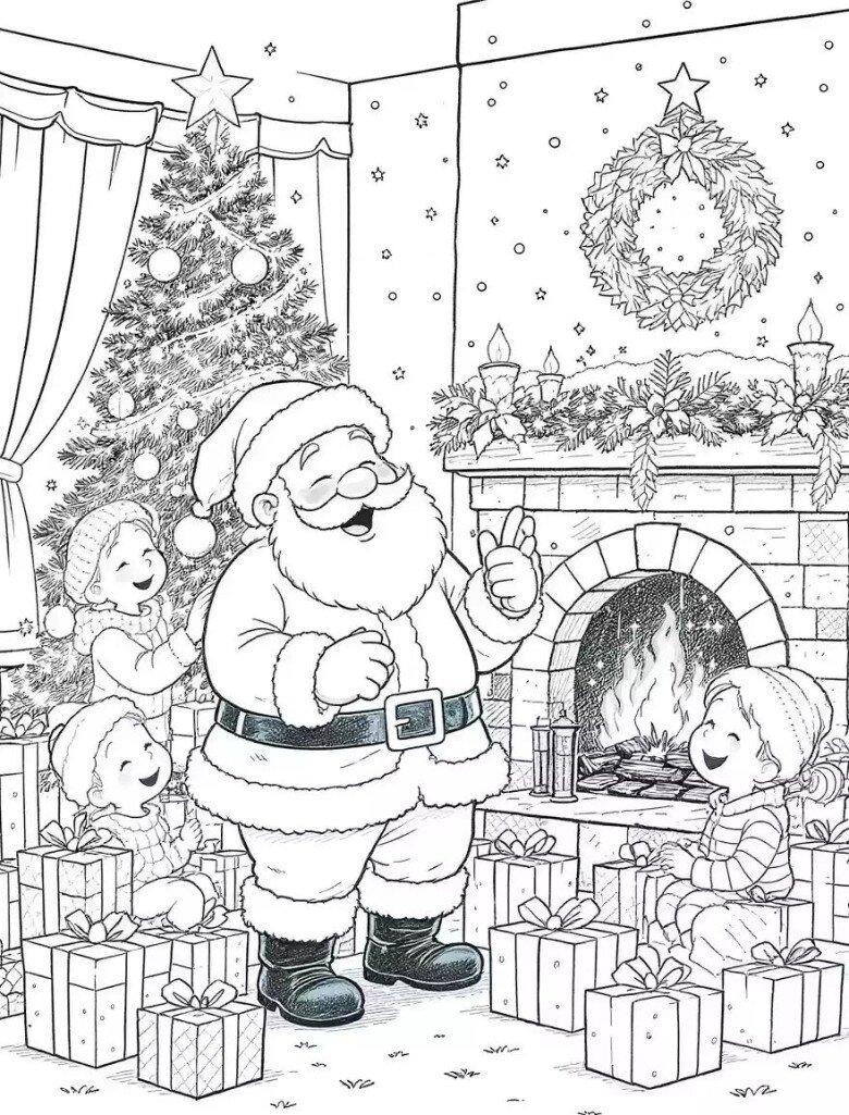 Tranh tô màu ông già Noel, cánh cửa đưa bé bước vào thế giới Giáng sinh nhiệm màu - 12