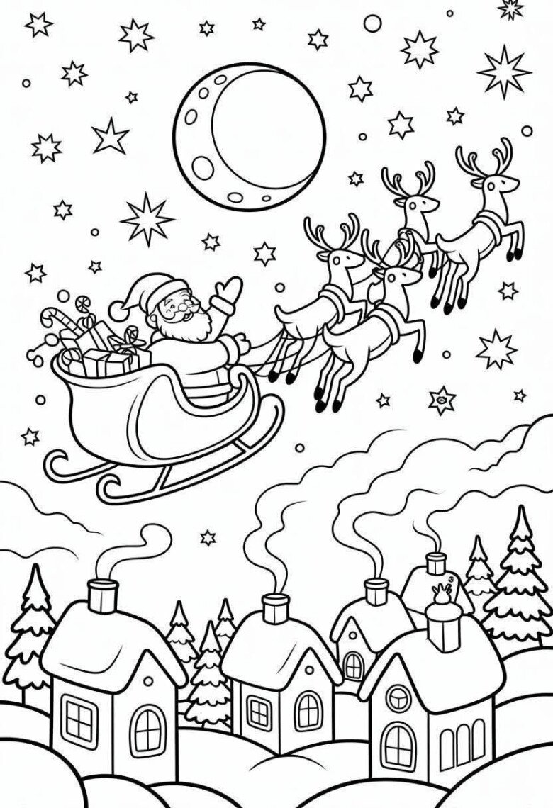 Tranh tô màu ông già Noel, cánh cửa đưa bé bước vào thế giới Giáng sinh nhiệm màu - 5