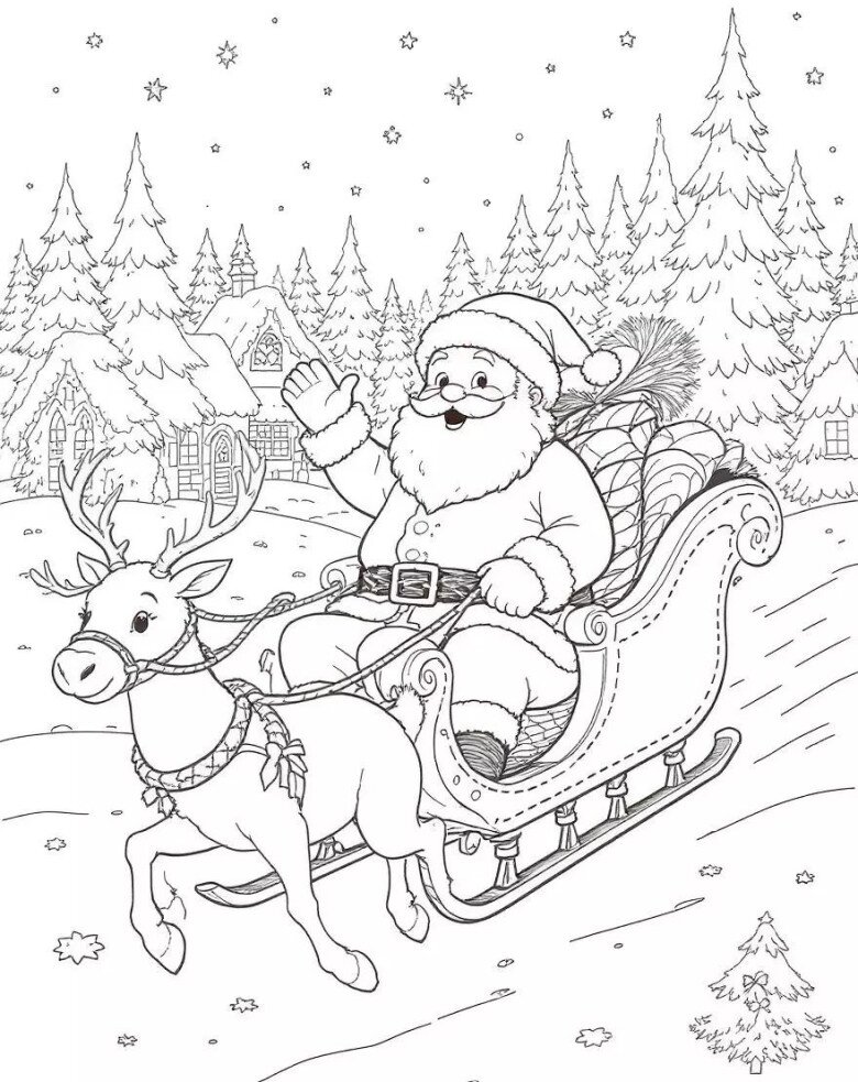 Tranh tô màu ông già Noel, cánh cửa đưa bé bước vào thế giới Giáng sinh nhiệm màu - 8