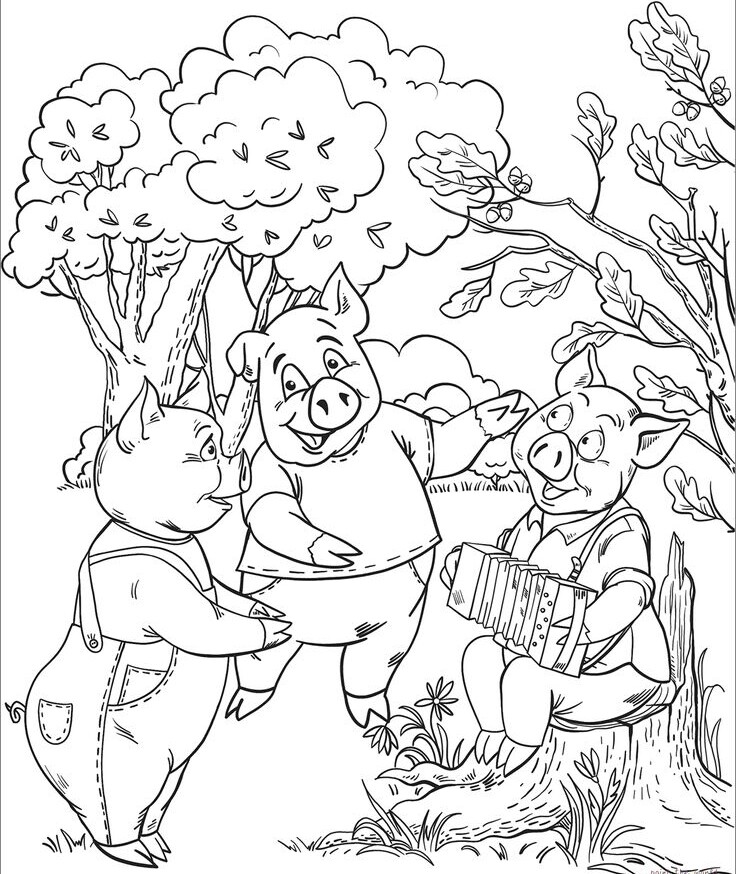 Tô màu tranh “Ba chú heo con”, thời gian cho bé vừa học vừa chơi thật vui - 19