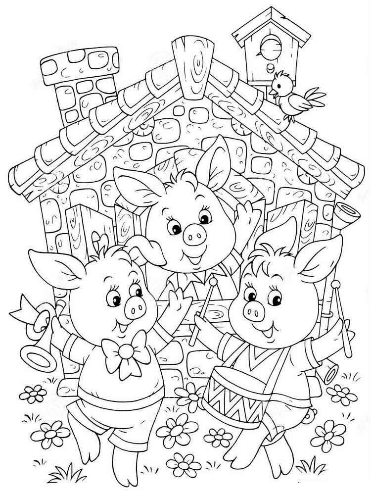 Tô màu tranh “Ba chú heo con”, thời gian cho bé vừa học vừa chơi thật vui - 3