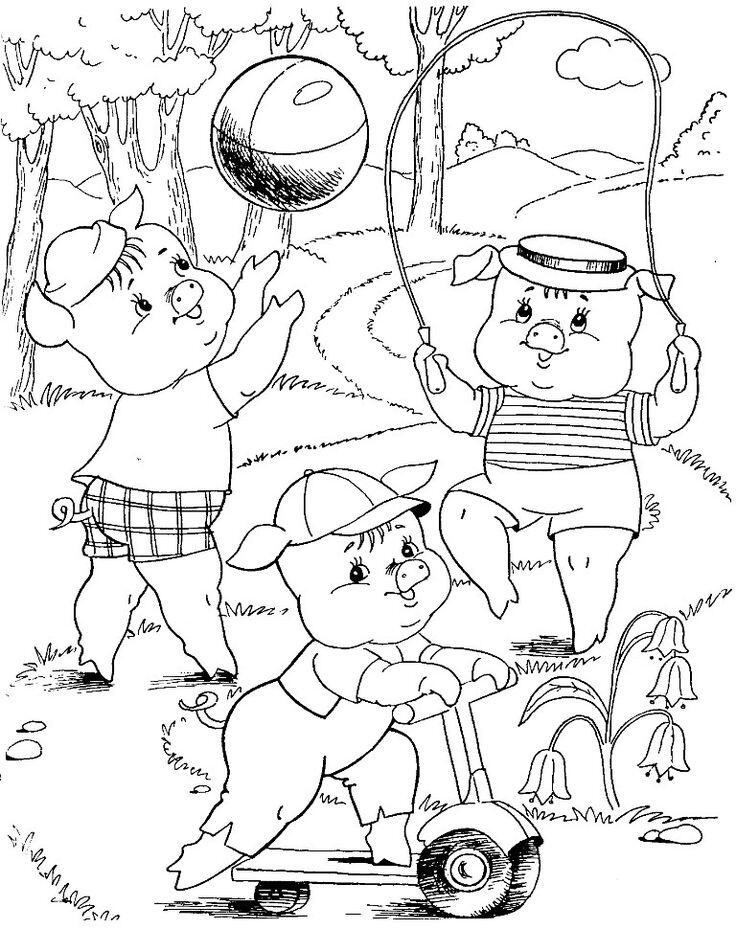 Tô màu tranh “Ba chú heo con”, thời gian cho bé vừa học vừa chơi thật vui - 4