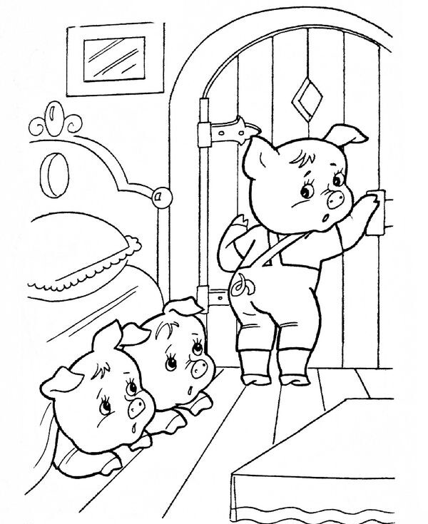 Tô màu tranh “Ba chú heo con”, thời gian cho bé vừa học vừa chơi thật vui - 6