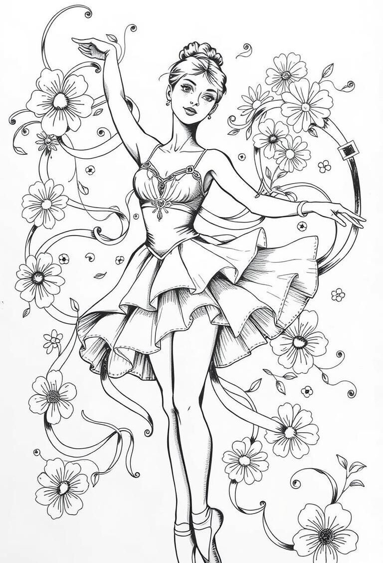 Top 20 tranh tô màu búp bê Barbie được bé gái yêu thích nhất - 16