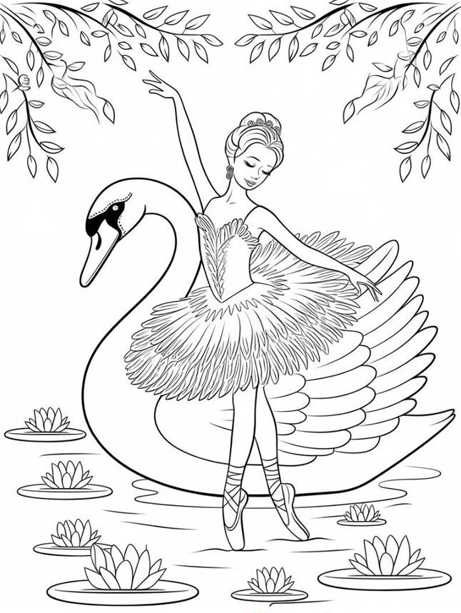 Top 20 tranh tô màu búp bê Barbie được bé gái yêu thích nhất - 17