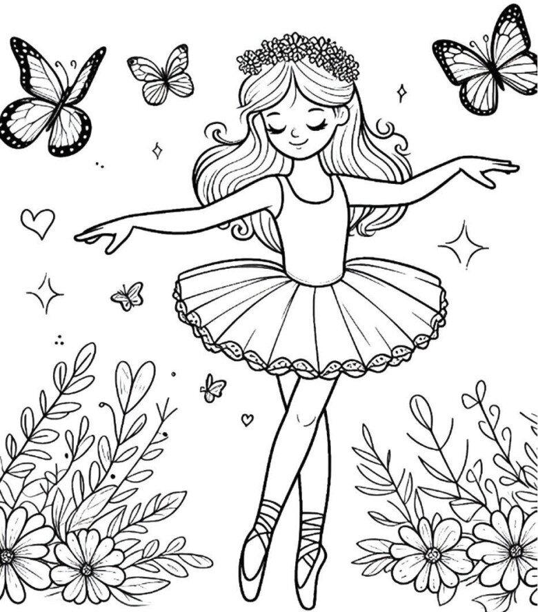 Top 20 tranh tô màu búp bê Barbie được bé gái yêu thích nhất - 20