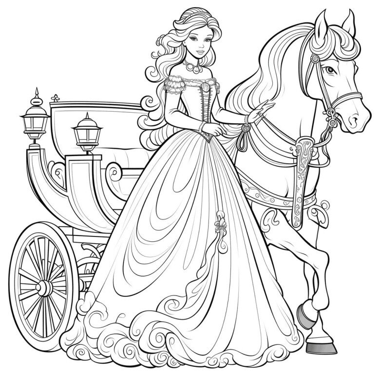 Tặng bé gái 20 bức tranh tô màu các nàng công chúa truyện cổ tích xinh đẹp - 10