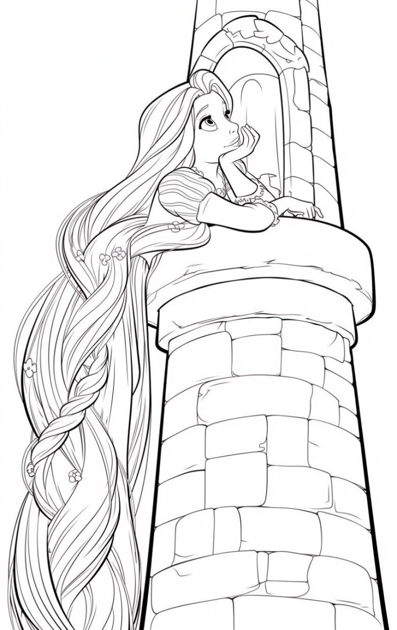 Tặng bé gái 20 bức tranh tô màu các nàng công chúa truyện cổ tích xinh đẹp - 11