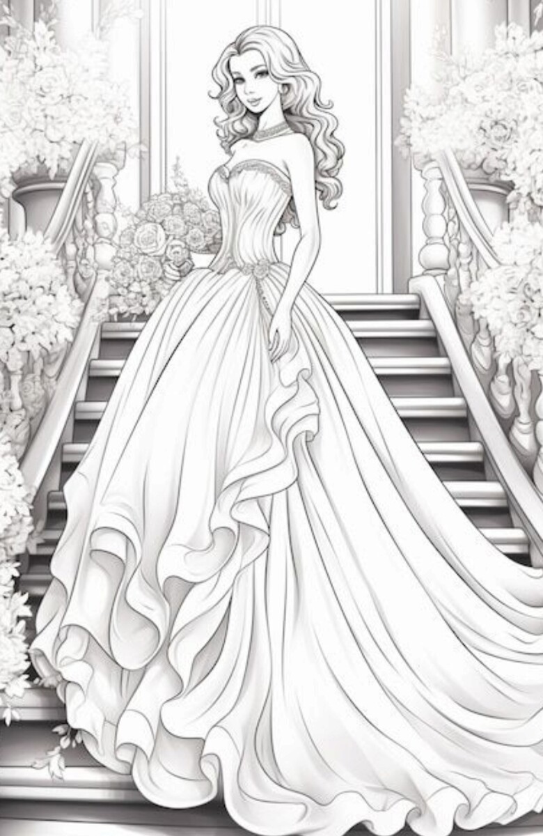 Tặng bé gái 20 bức tranh tô màu các nàng công chúa truyện cổ tích xinh đẹp - 8