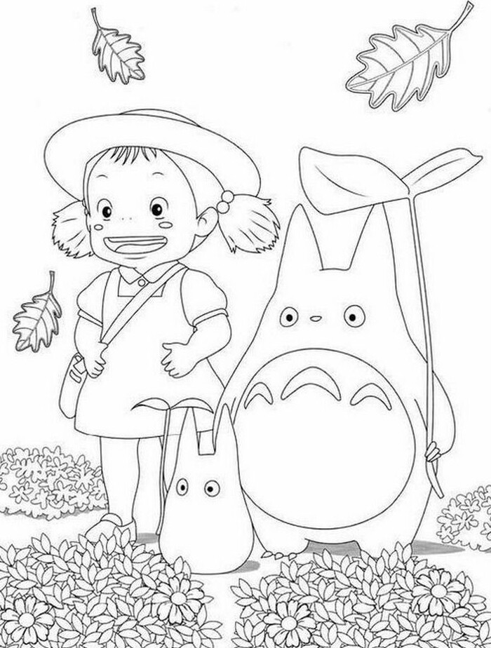 Cùng bé vui chơi và học hỏi với tranh tô màu chú mèo Totoro dễ thương - 2