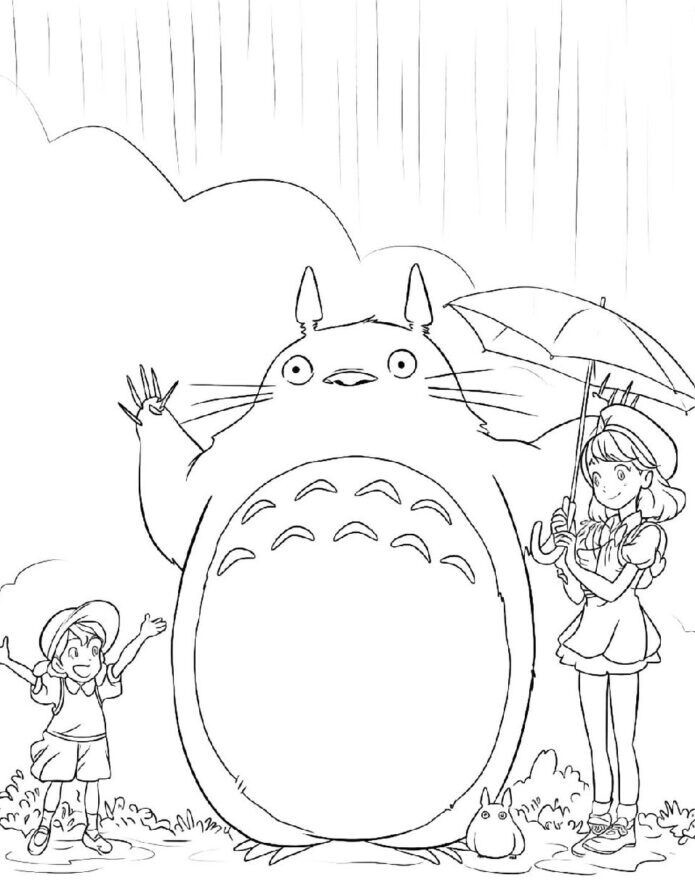 Cùng bé vui chơi và học hỏi với tranh tô màu chú mèo Totoro dễ thương - 19