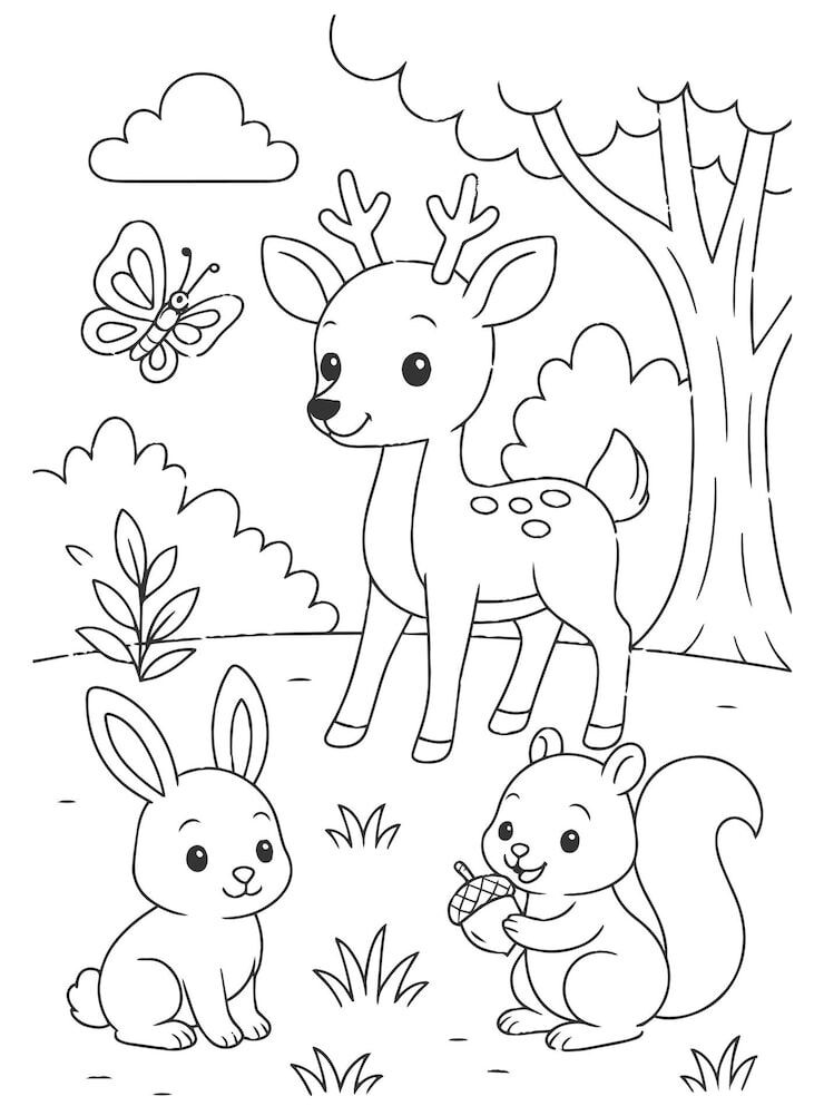 Tranh tô màu động vật hoa dã, dạy bé hiểu về thiên nhiên - 14