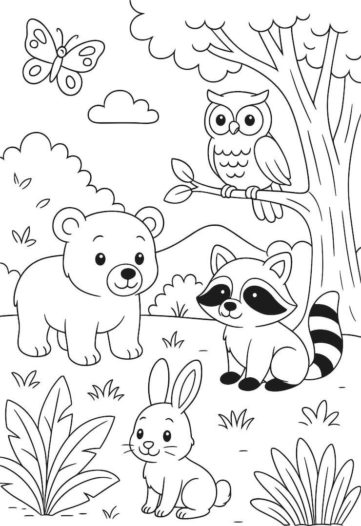 Tranh tô màu động vật hoa dã, dạy bé hiểu về thiên nhiên - 15