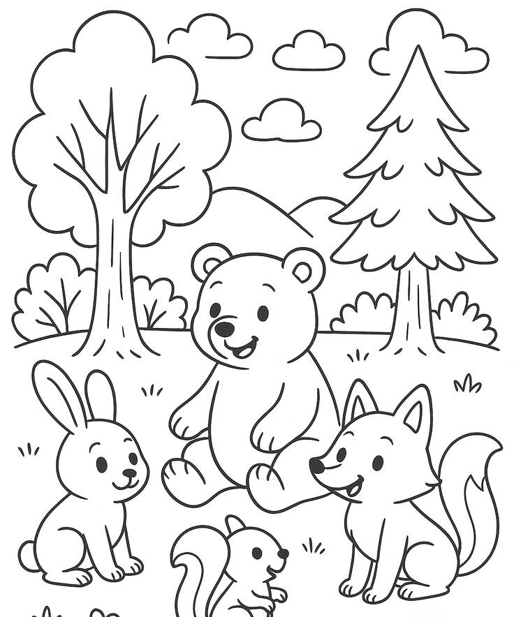 Tranh tô màu động vật hoa dã, dạy bé hiểu về thiên nhiên - 17