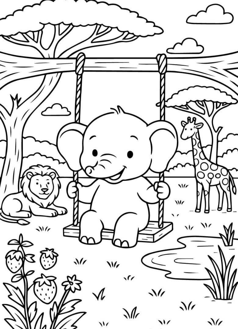 Tranh tô màu động vật hoa dã, dạy bé hiểu về thiên nhiên - 18