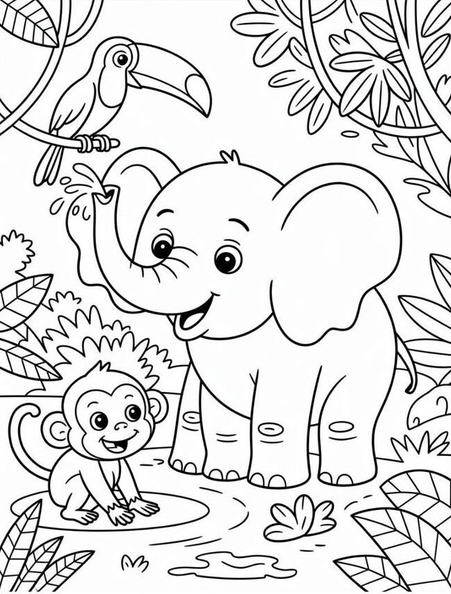 Tranh tô màu động vật hoa dã, dạy bé hiểu về thiên nhiên - 19