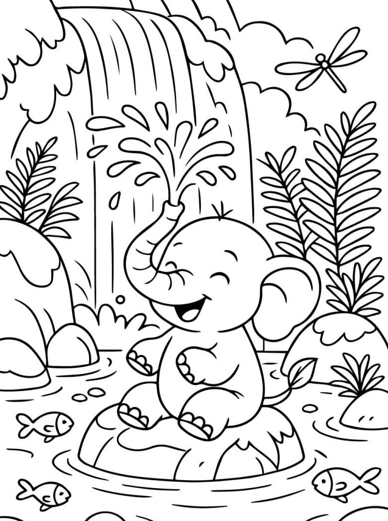 Tranh tô màu động vật hoa dã, dạy bé hiểu về thiên nhiên - 20