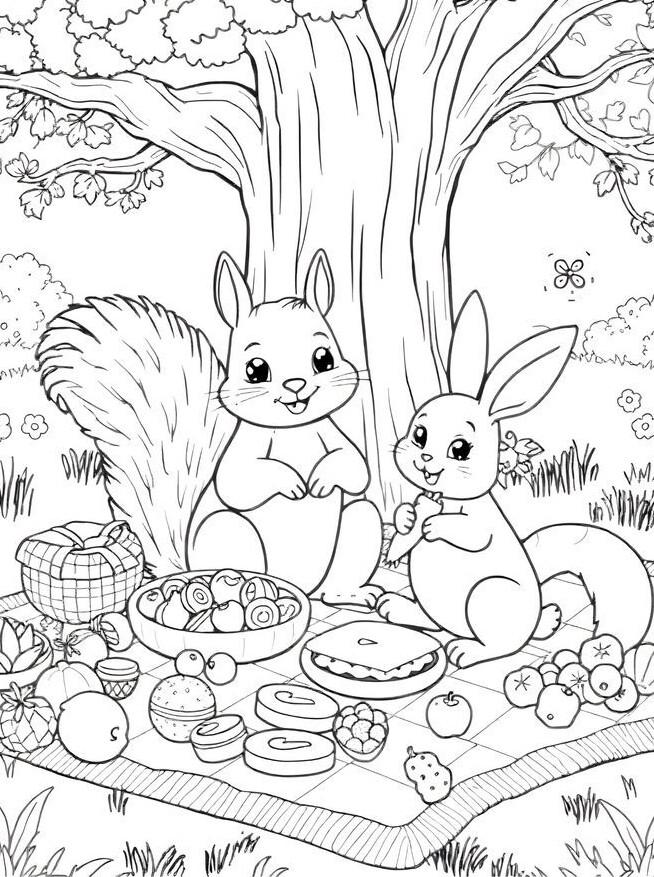 Tranh tô màu động vật hoa dã, dạy bé hiểu về thiên nhiên - 5