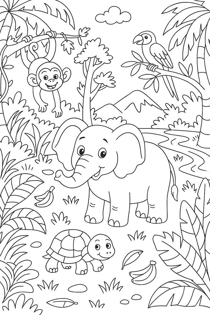 Tranh tô màu động vật hoa dã, dạy bé hiểu về thiên nhiên - 7