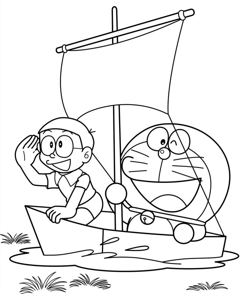 Tranh tô màu Doraemon và Nobita, khơi gợi trí tưởng tượng, niềm vui tuổi thơ cho bé - 17