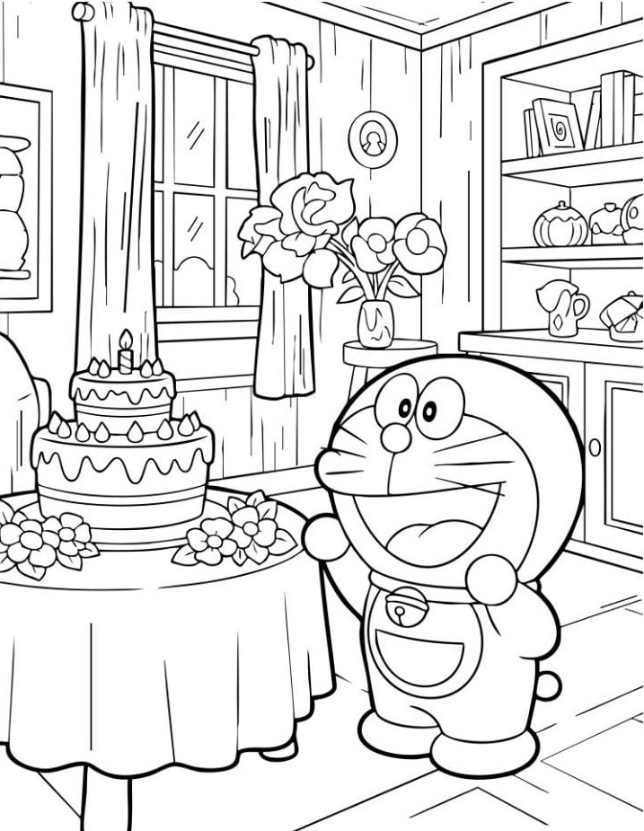 Tranh tô màu Doraemon và Nobita, khơi gợi trí tưởng tượng, niềm vui tuổi thơ cho bé - 5