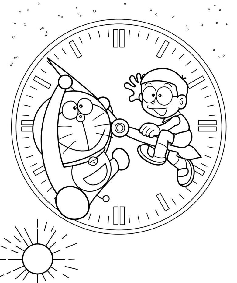Tranh tô màu Doraemon và Nobita, khơi gợi trí tưởng tượng, niềm vui tuổi thơ cho bé - 8