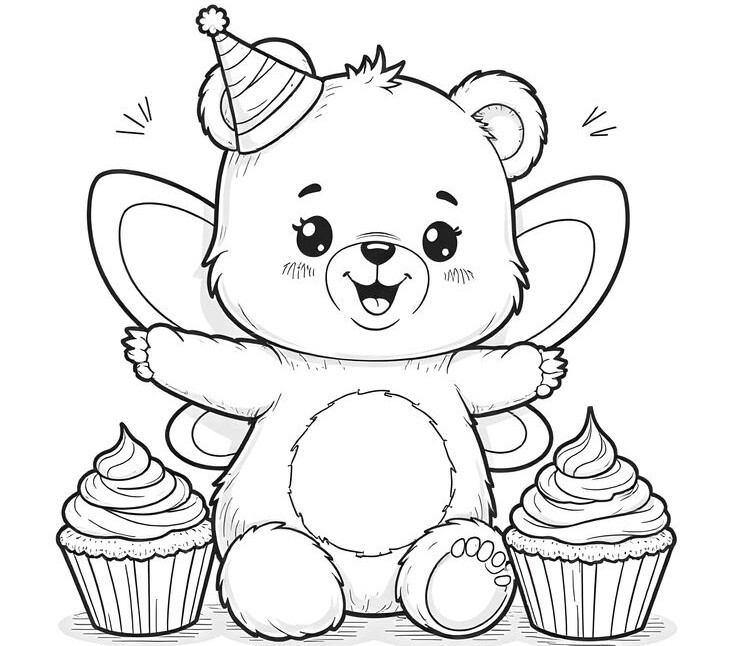 Tranh tô màu gấu con vui vẻ, cùng sắc màu nuôi dưỡng cảm xúc và trí tưởng tượng cho bé - 13