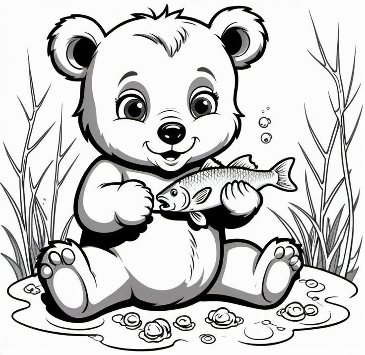 Tranh tô màu gấu con vui vẻ, cùng sắc màu nuôi dưỡng cảm xúc và trí tưởng tượng cho bé - 16