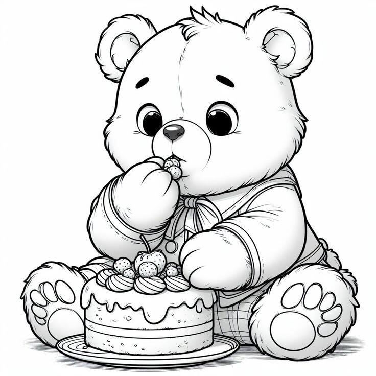 Tranh tô màu gấu con vui vẻ, cùng sắc màu nuôi dưỡng cảm xúc và trí tưởng tượng cho bé - 19