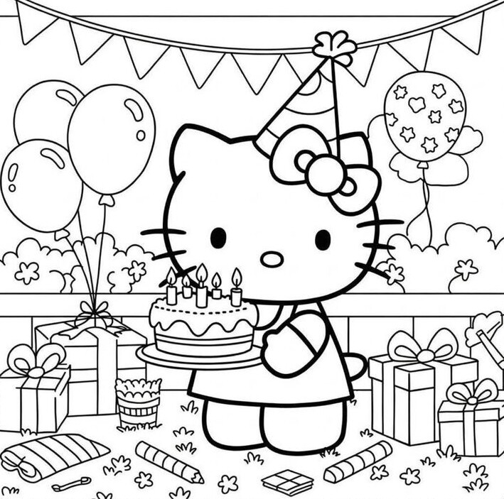 Tranh tô màu Hello Kitty - Người bạn nhỏ giúp bé yêu sáng tạo mỗi ngày - 17