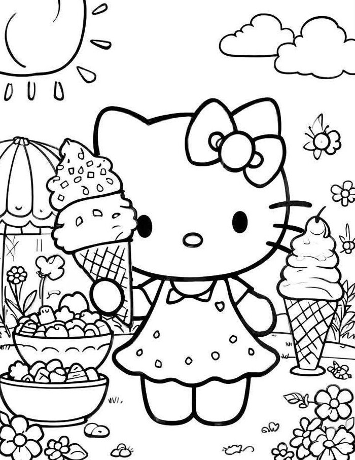 Tranh tô màu Hello Kitty - Người bạn nhỏ giúp bé yêu sáng tạo mỗi ngày - 19