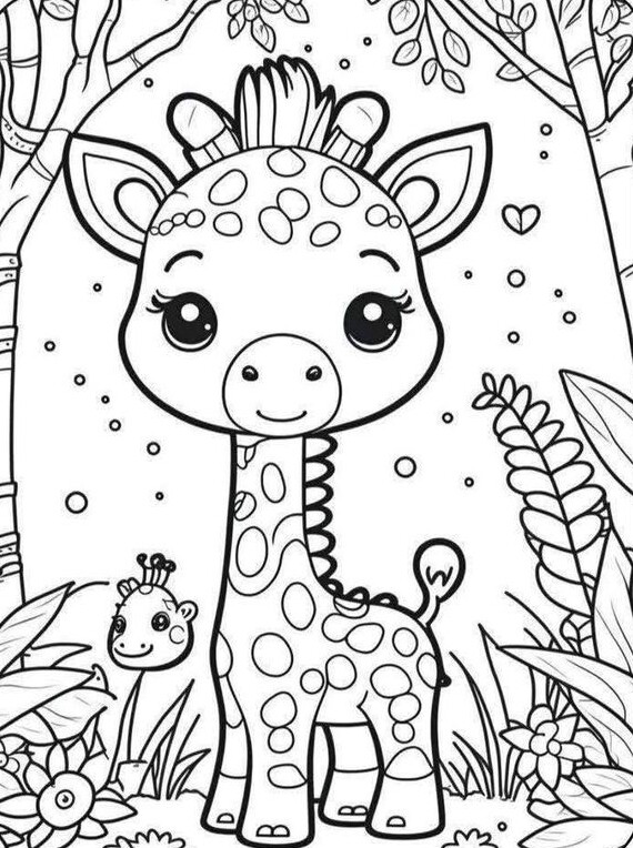 Mẹ cùng con tô màu tranh hươu cao cổ, nuôi dưỡng trí tò mò hỗ trợ bé học hỏi tự nhiên - 1