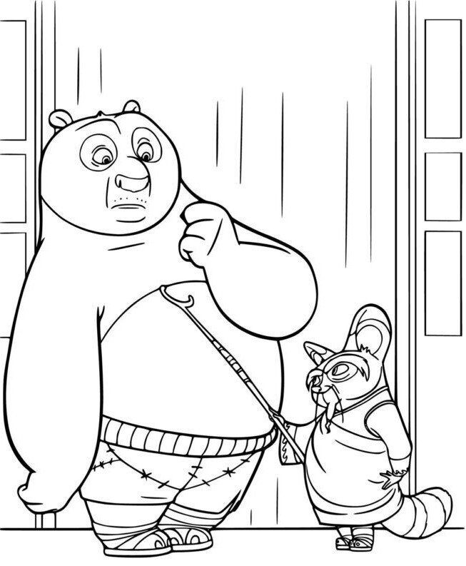 Tranh tô màu Kungfu Panda, niềm vui sáng tạo cho bé yêu thích hoạt hình - 10