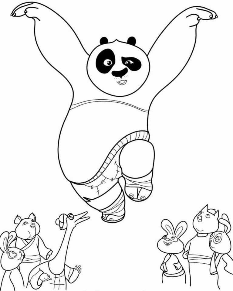 Tranh tô màu Kungfu Panda, niềm vui sáng tạo cho bé yêu thích hoạt hình - 12