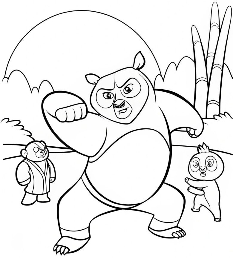 Tranh tô màu Kungfu Panda, niềm vui sáng tạo cho bé yêu thích hoạt hình - 13