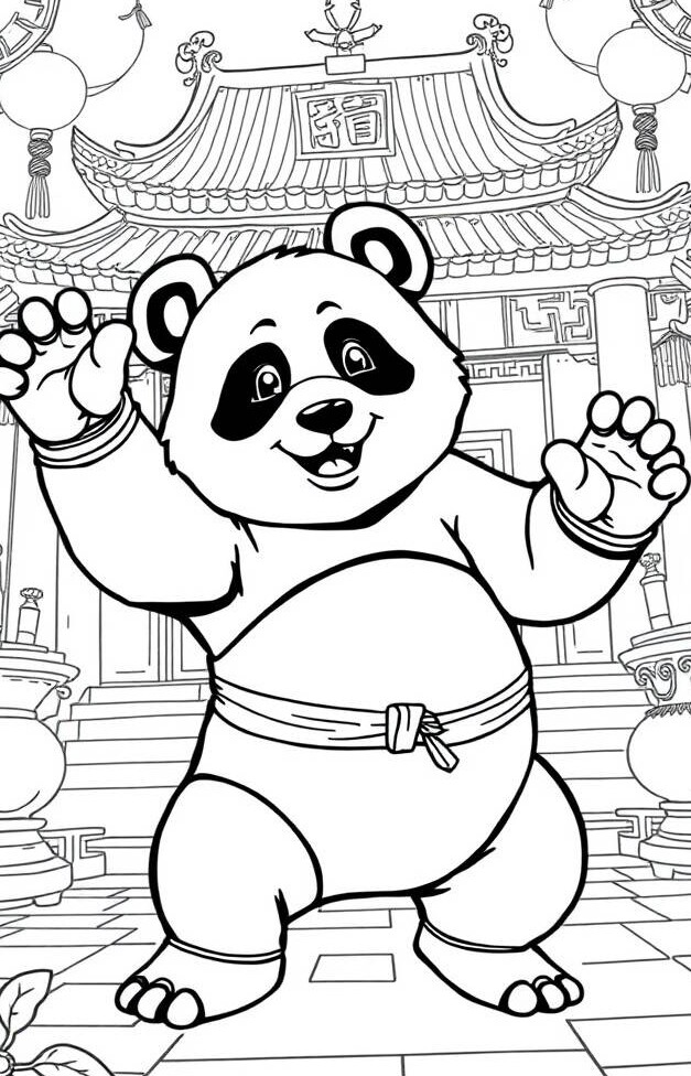 Tranh tô màu Kungfu Panda, niềm vui sáng tạo cho bé yêu thích hoạt hình - 18
