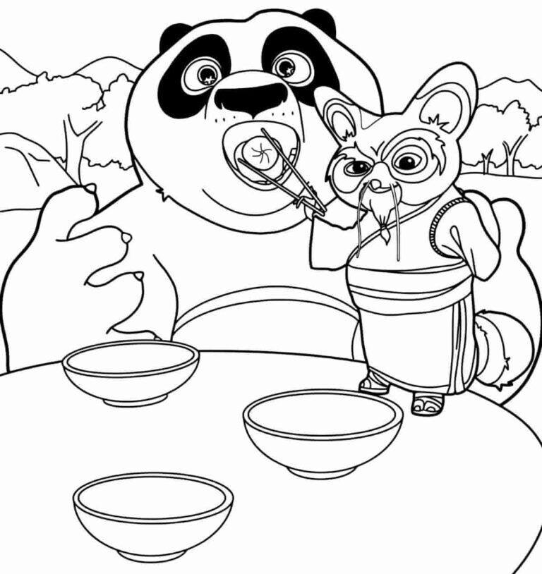 Tranh tô màu Kungfu Panda, niềm vui sáng tạo cho bé yêu thích hoạt hình - 5