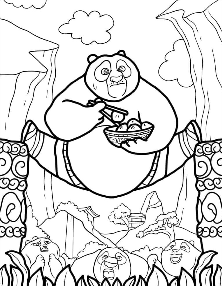 Tranh tô màu Kungfu Panda, niềm vui sáng tạo cho bé yêu thích hoạt hình - 7