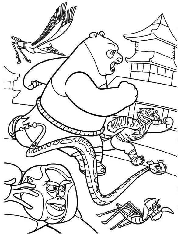 Tranh tô màu Kungfu Panda, niềm vui sáng tạo cho bé yêu thích hoạt hình - 8