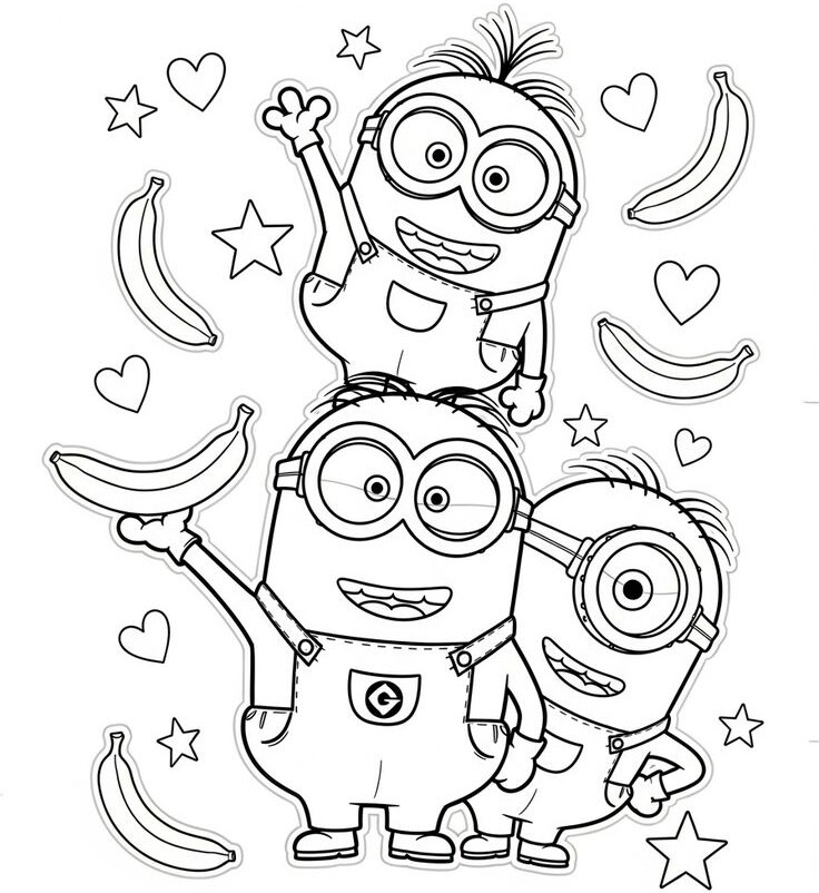 Tranh tô màu Minions đáng yêu, lựa chọn lý tưởng cho bé mầm non tập tô - 11