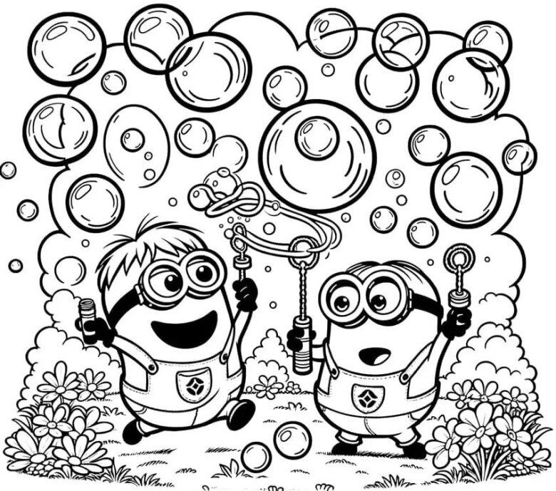 Tranh tô màu Minions đáng yêu, lựa chọn lý tưởng cho bé mầm non tập tô - 18