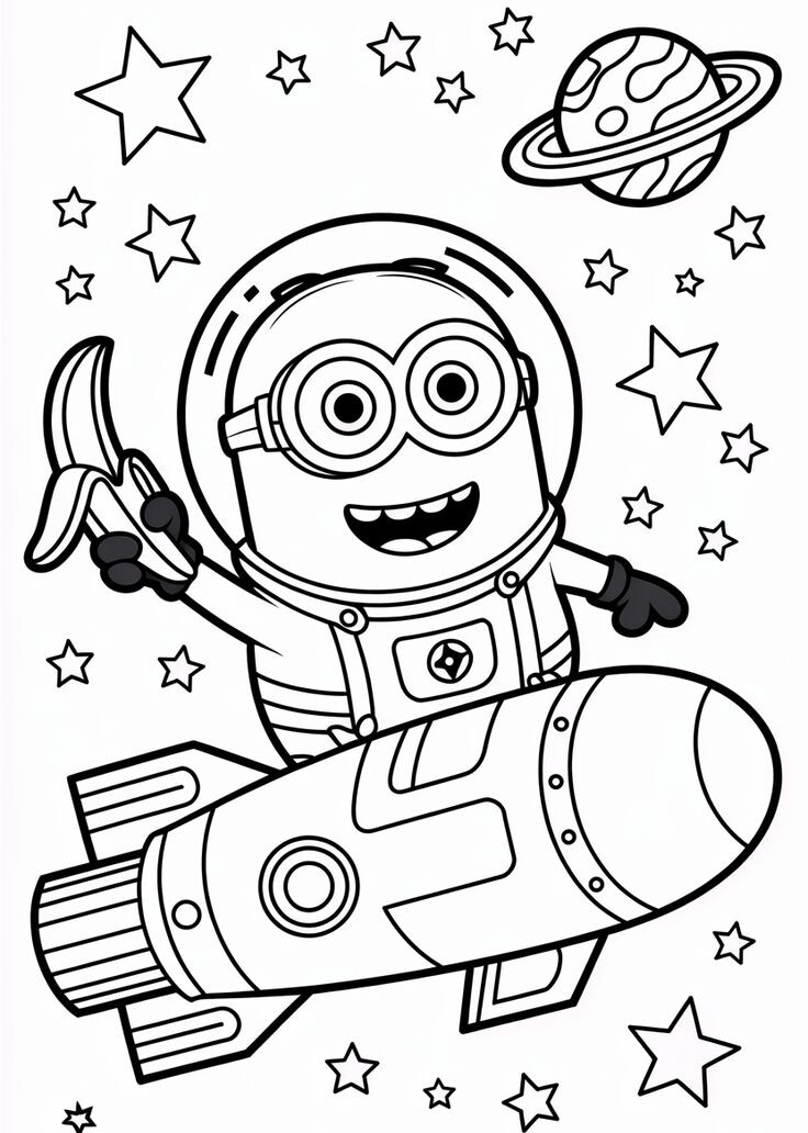 Tranh tô màu Minions đáng yêu, lựa chọn lý tưởng cho bé mầm non tập tô - 6