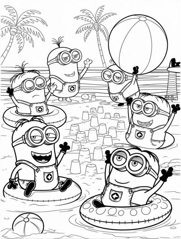 Tranh tô màu Minions đáng yêu, lựa chọn lý tưởng cho bé mầm non tập tô - 8