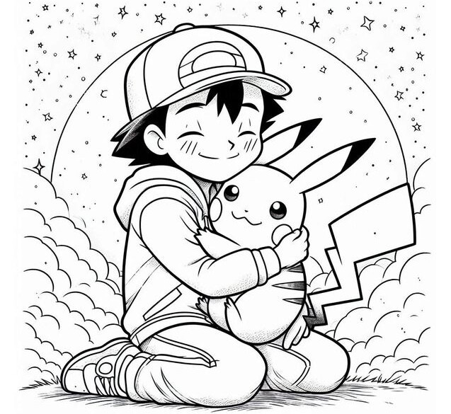 Cùng bé thỏa sức sáng tạo với tranh tô màu Pikachu dễ thương và vui nhộn - 6