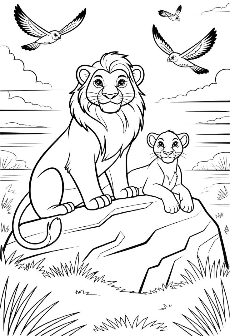 Cùng bé tô màu tranh vua sư tử Simba, nuôi dưỡng sáng tạo, EQ và giá trị đẹp trong tâm hồn trẻ - 15