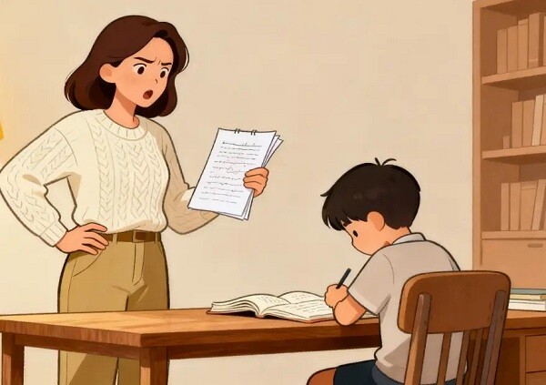 Nhiều trẻ khi tan học về nhanh chóng làm bài tập.