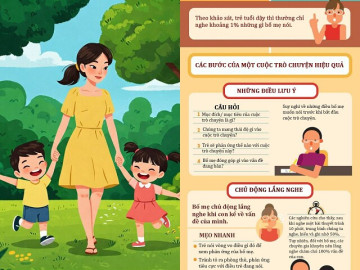 Infographic: Các bước giao tiếp gần gũi, giúp bố mẹ "bắt sóng" con tuổi dậy thì