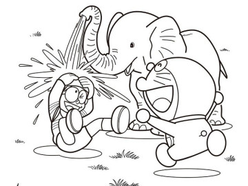 Tranh tô màu Doraemon và Nobita, khơi gợi trí tưởng tượng, niềm vui tuổi thơ cho bé